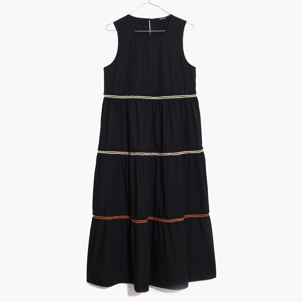 Madewell Black Tiered Maxi Sundress Size XS